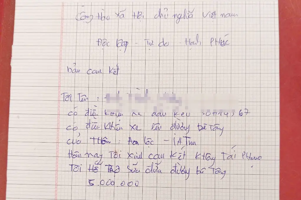 Trưởng thôn chặn, thu 5 triệu đồng mỗi xe tải vì đi lên đường bê tông - 2